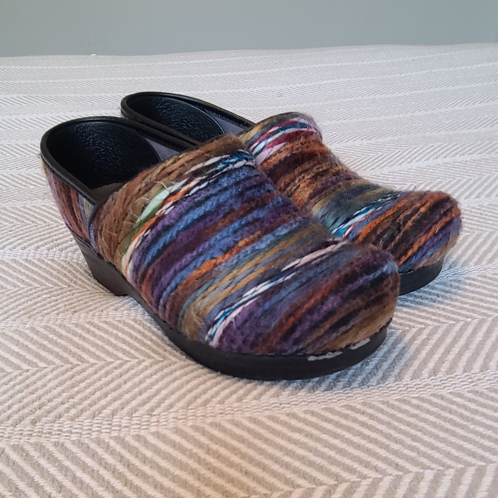 Dansko Nurse Shoes Wool Yarn Fun Stripe